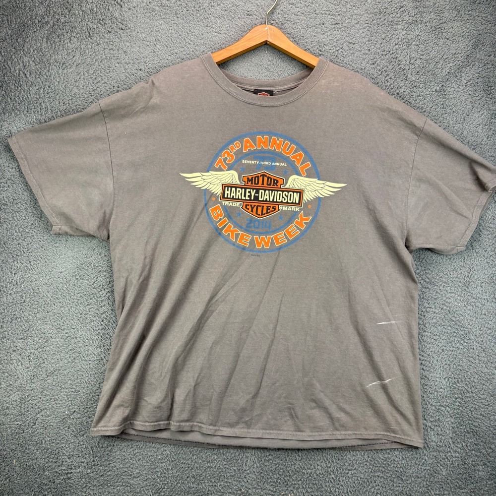 Harley Davidson 73rd Annual Bike‎ Week 2014 Daytona Beach T-Shirt Mens 2XL Grey